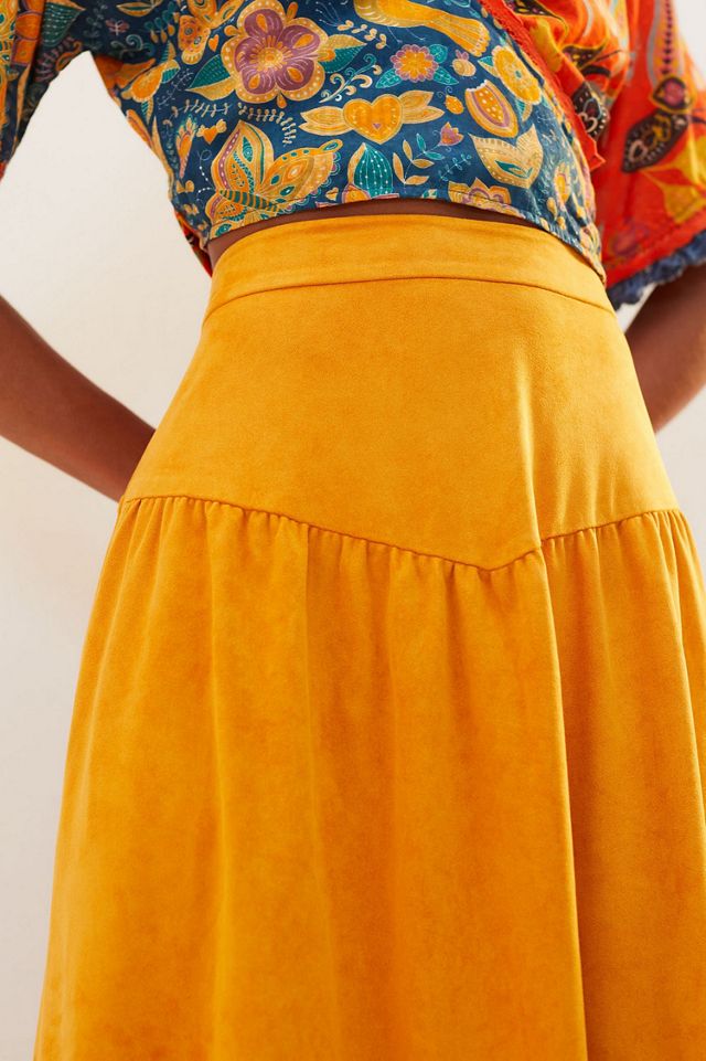 Faux Suede Maxi Skirt #2