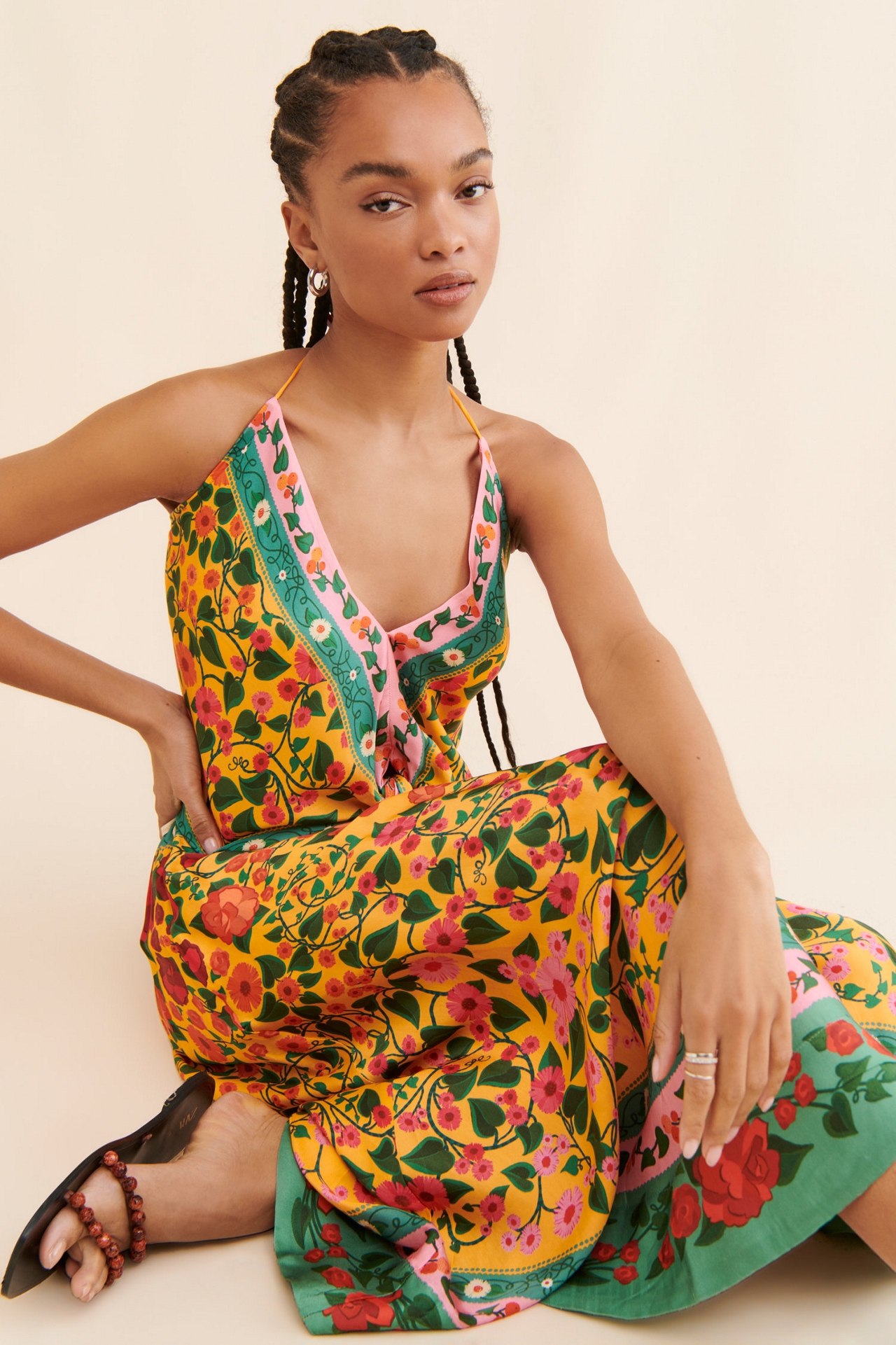 FARM Rio Heart Ivy Scarf Top