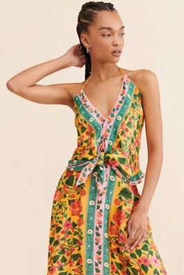 FARM Rio Heart Ivy Scarf Top