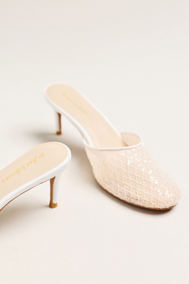For Love & Lemons Claudia Lace Mule Heels #2