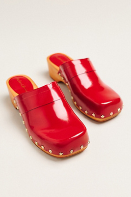 For Love & Lemons Adahlia Clogs In Red