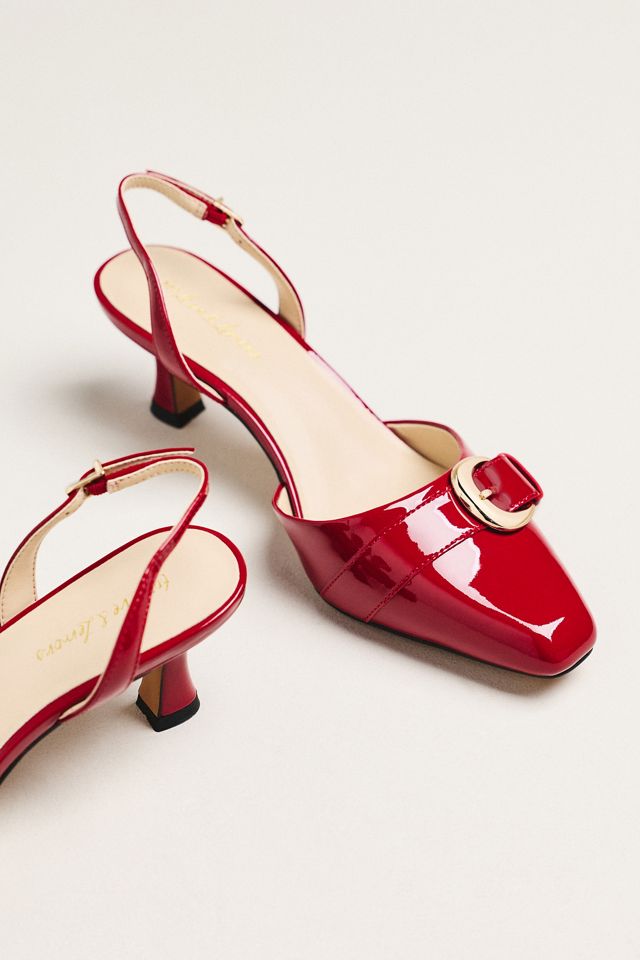 For Love & Lemons Marion Buckle Slingback Heels #2