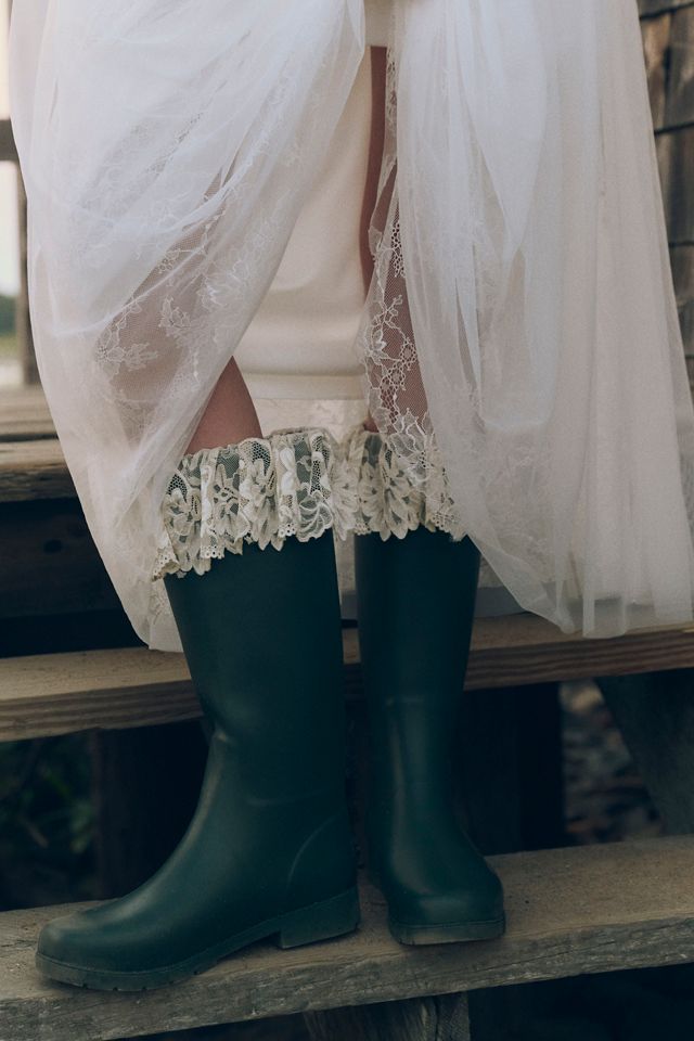 For Love & Lemons Brigitta Lace-Trim Rain Boots #3