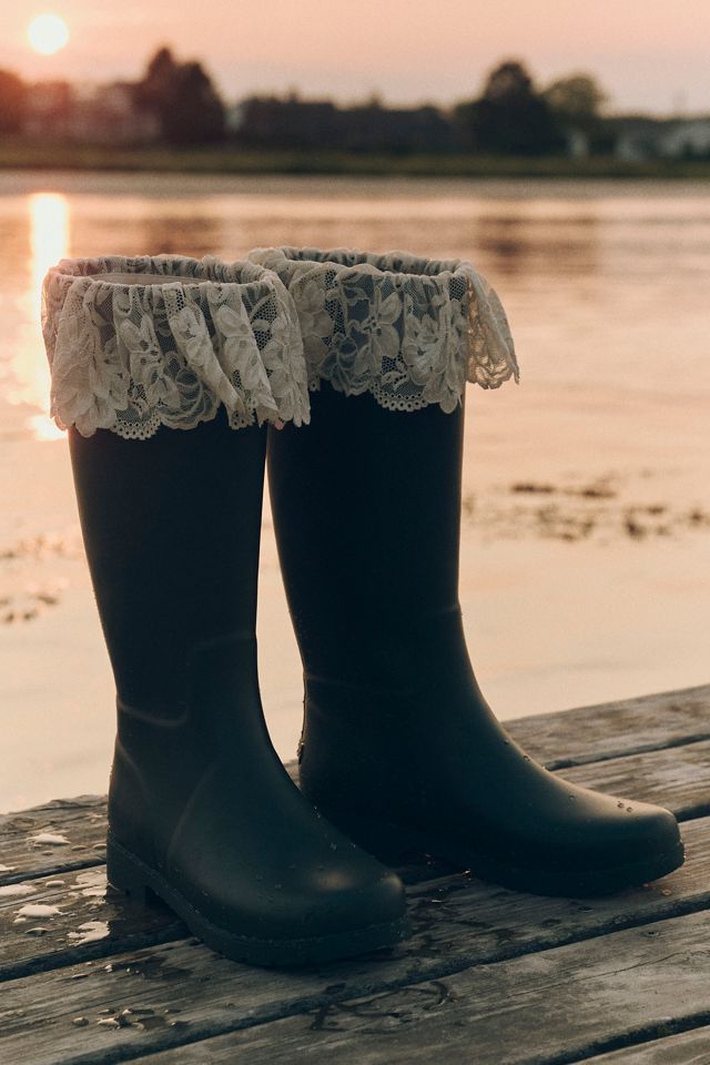 For Love & Lemons Brigitta Lace-Trim Rain Boots #4