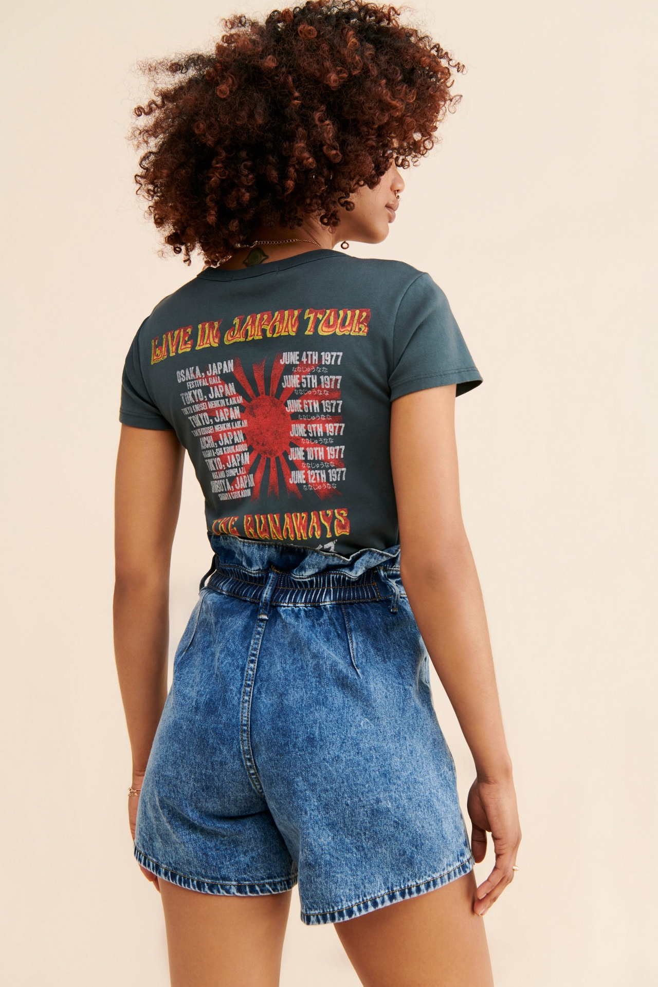 Love + Harmony Paper Bag Denim Shorts