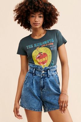 Love + Harmony Paper Bag Denim Shorts
