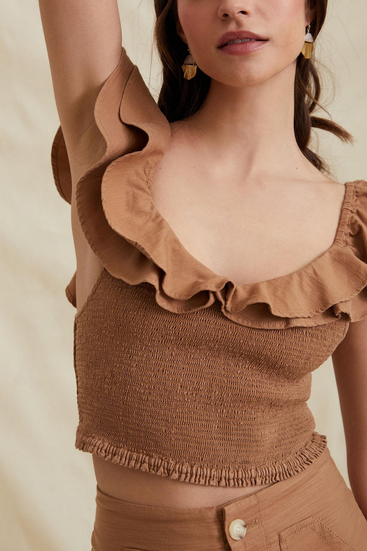 Maeve Flutter Smocked Top