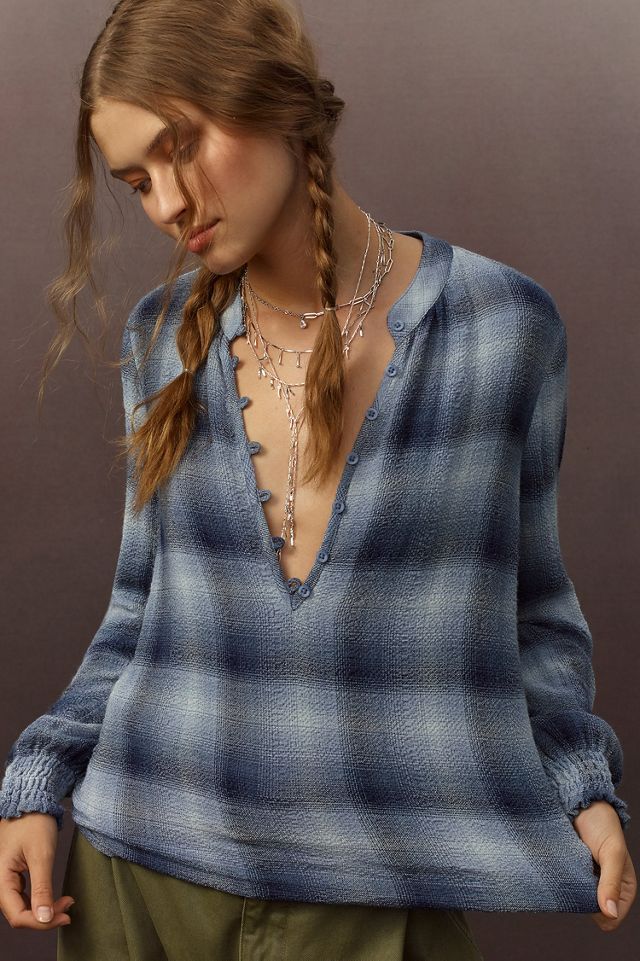 Cloth & Stone Long Sleeve Henley Femme Shirt #2