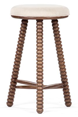Twist Linen Counter Stool