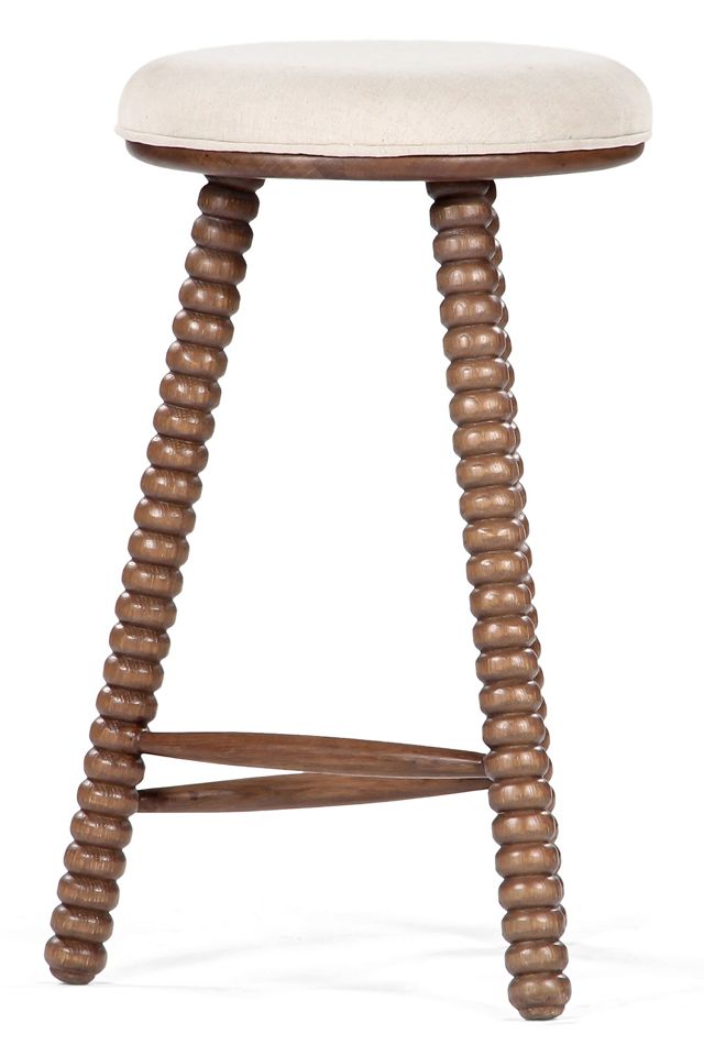 Twist Linen Counter Stool #1