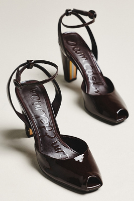 Sam Edelman Wrenna Peep-toe Heels In Black