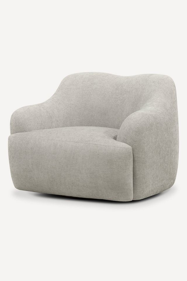 Orla Linen-Blend Swivel Chair #1