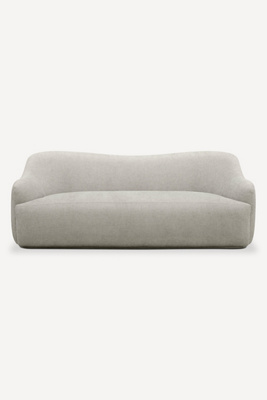 Anthropologie Orla 79" Curved Linen-blend Sofa