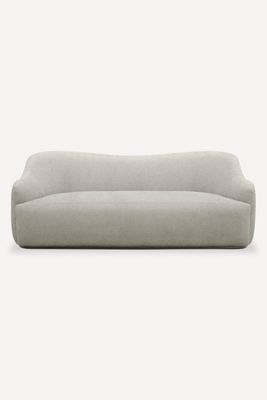 Orla 79" Curved Linen-Blend Sofa