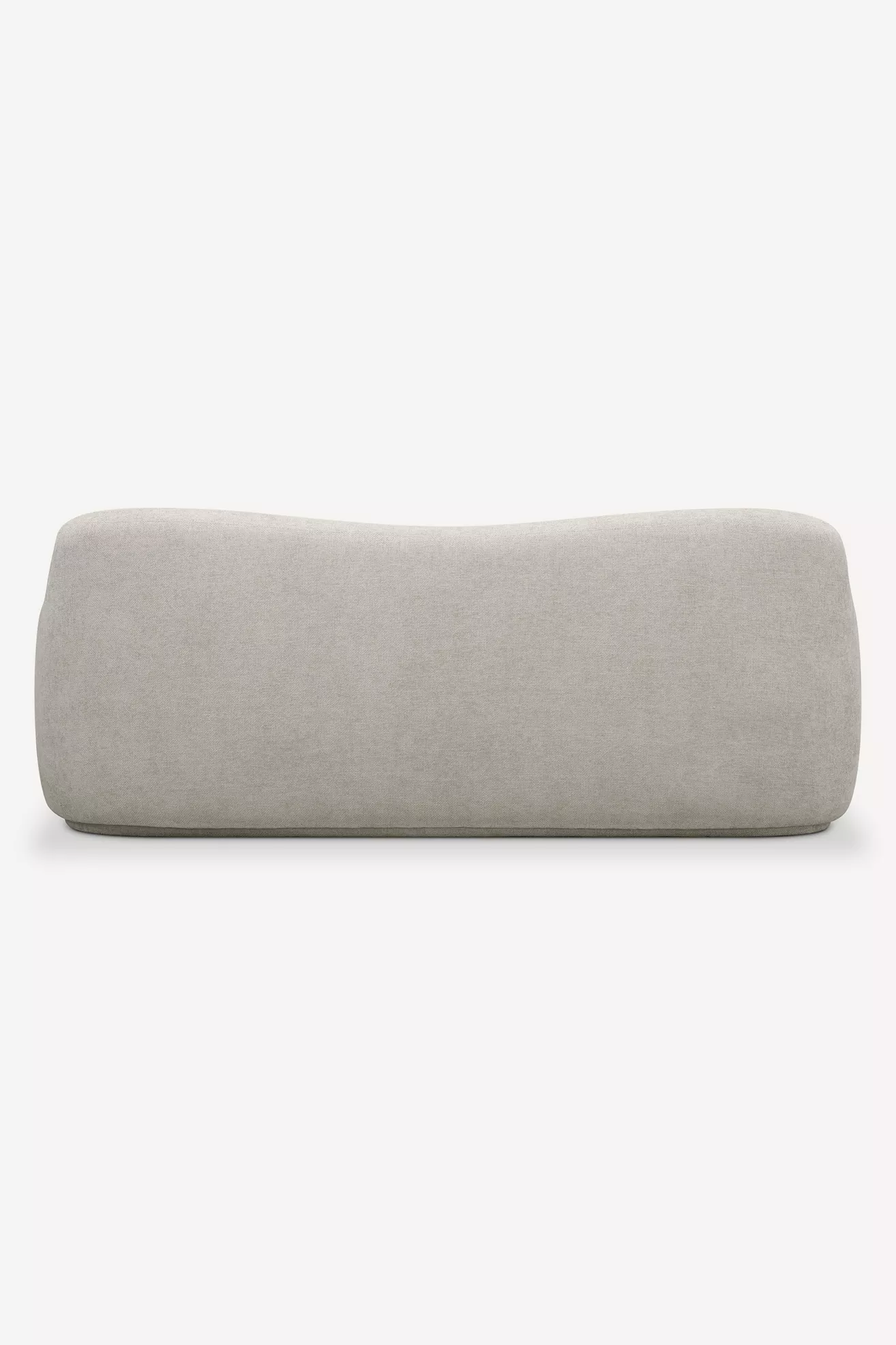 Front-wide view of the sofa seating from low angle