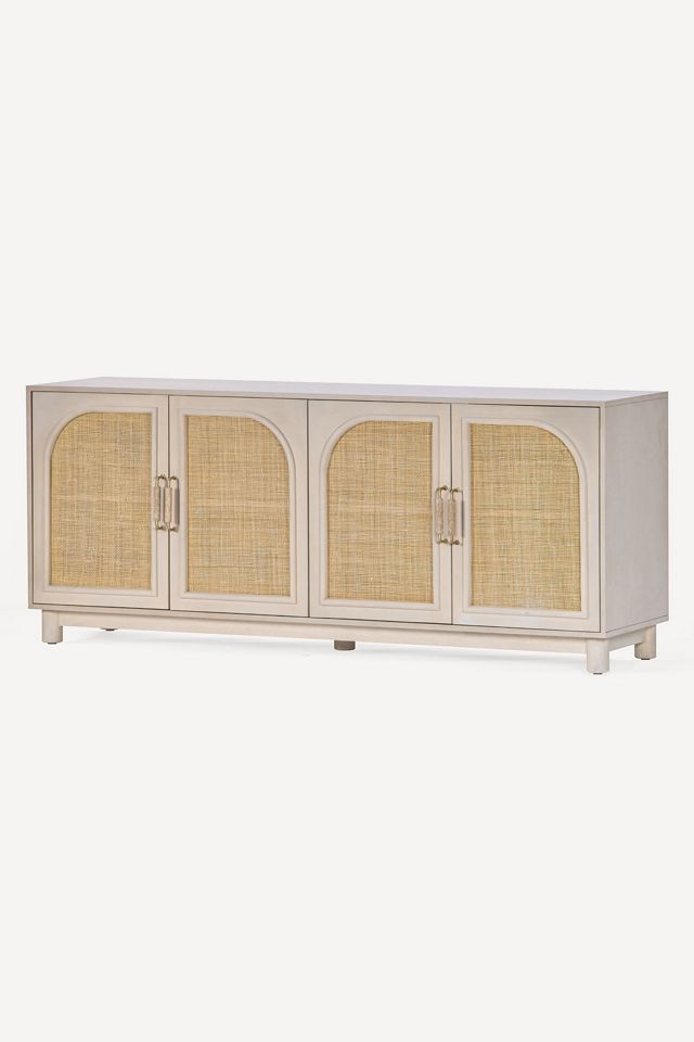 Grace 71" Oak Wood Cane Sideboard #1