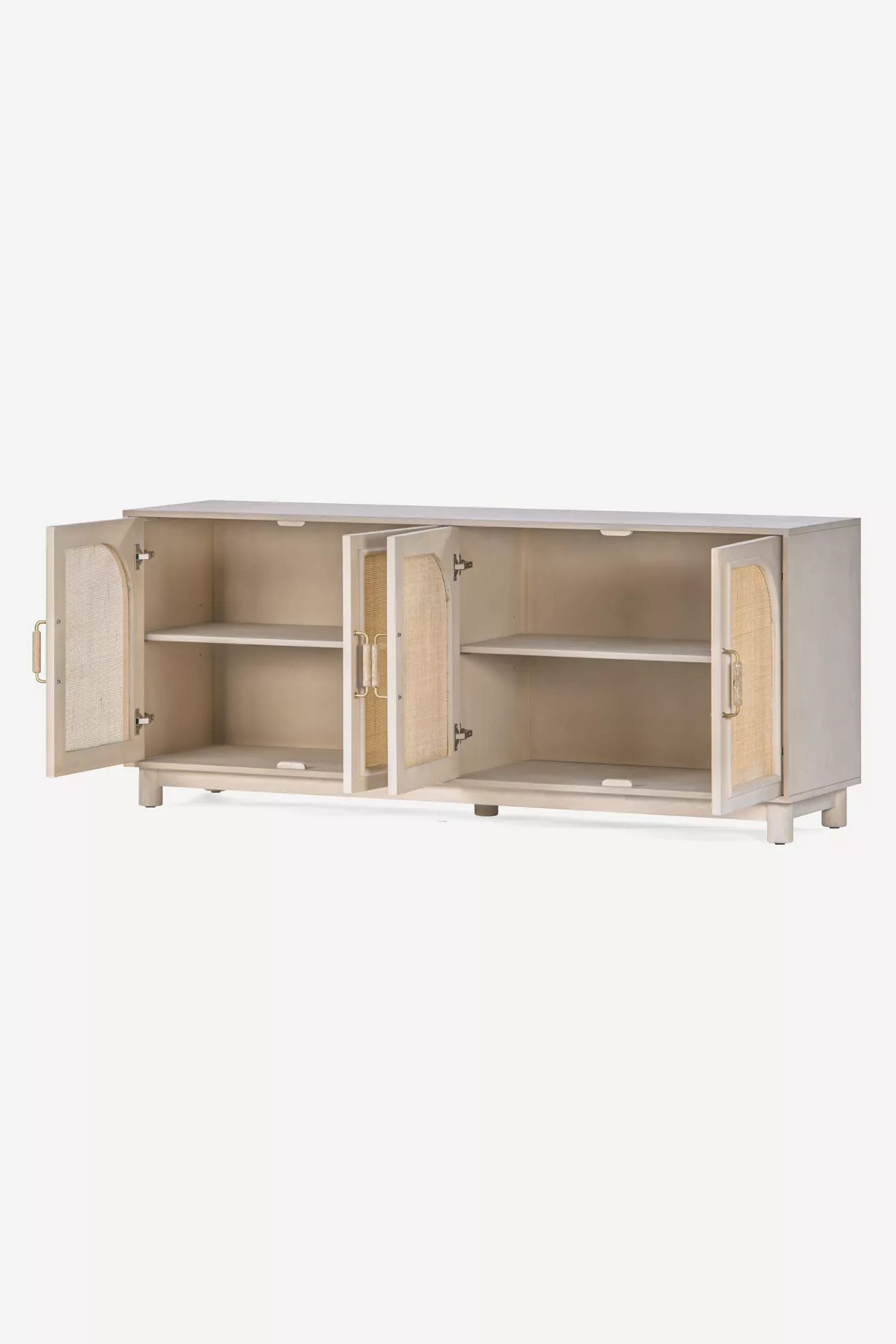 Open layout of Grace 71 sideboard with interior shelves