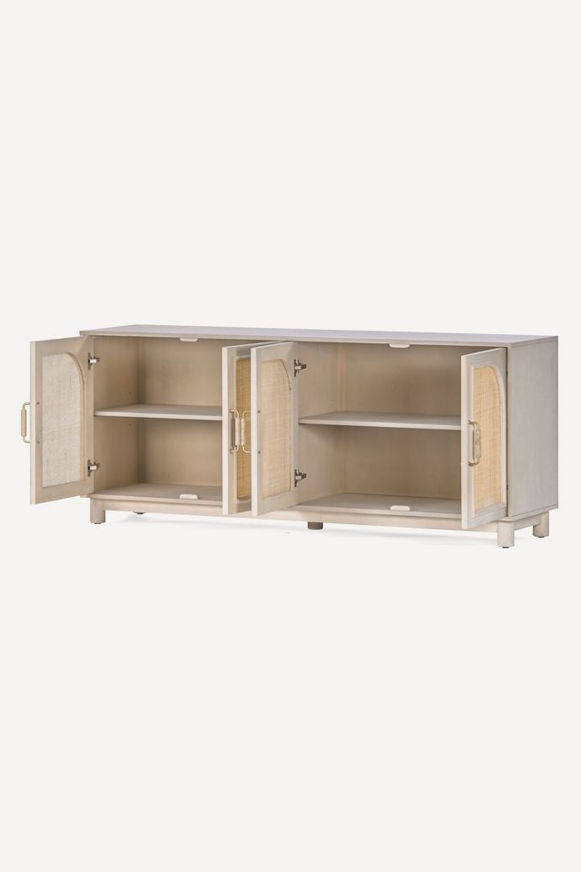 Grace 71" Oak Wood Cane Sideboard #2