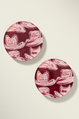 Tart By Taylor Acrylic Round Coasters, Set Of 2