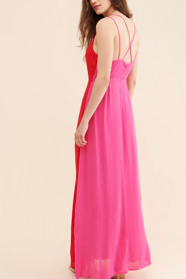 en elly Color Split Maxi Dress #1