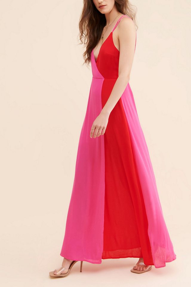 en elly Color Split Maxi Dress #3