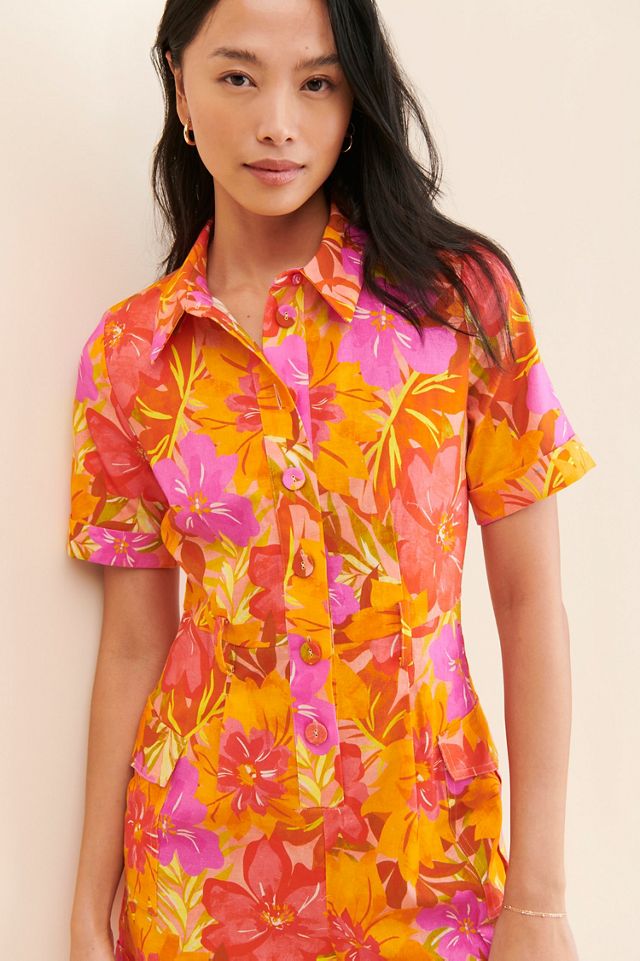 Kachel Floral Linen Romper #2