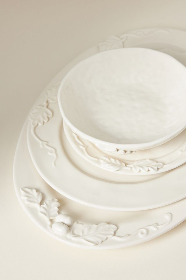 Oak Leaf Stoneware Dinner Plate, Set of 4 #2