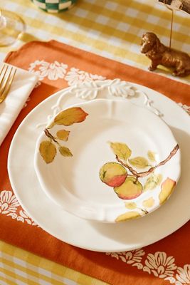 Oak Leaf Stoneware Dinner Plate, Set of 4