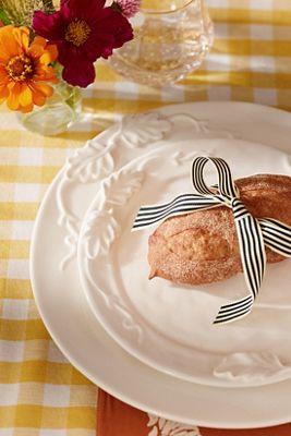 Oak Leaf Stoneware Dessert Plates, Set of 4