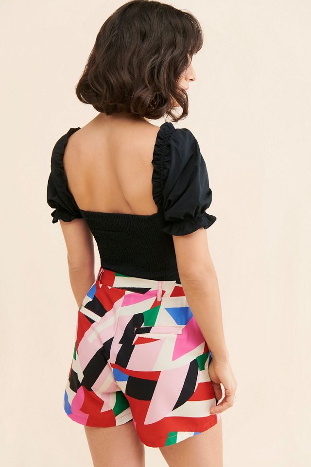Molly Bracken Abstract Tailored Shorts #1