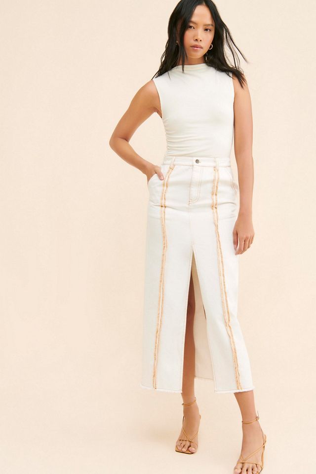Moon River Overlock Midi Skirt #3