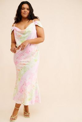 Eloquii Off Shoulder Bias Dress