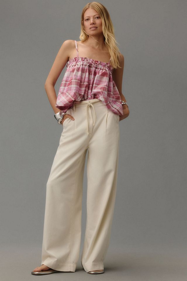 Pilcro Shine Plaid Tank #3