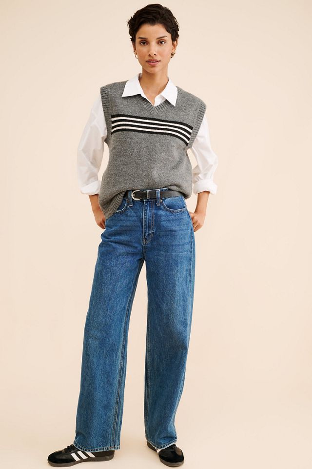 Dot and Lu Oversized Striped Vest #3