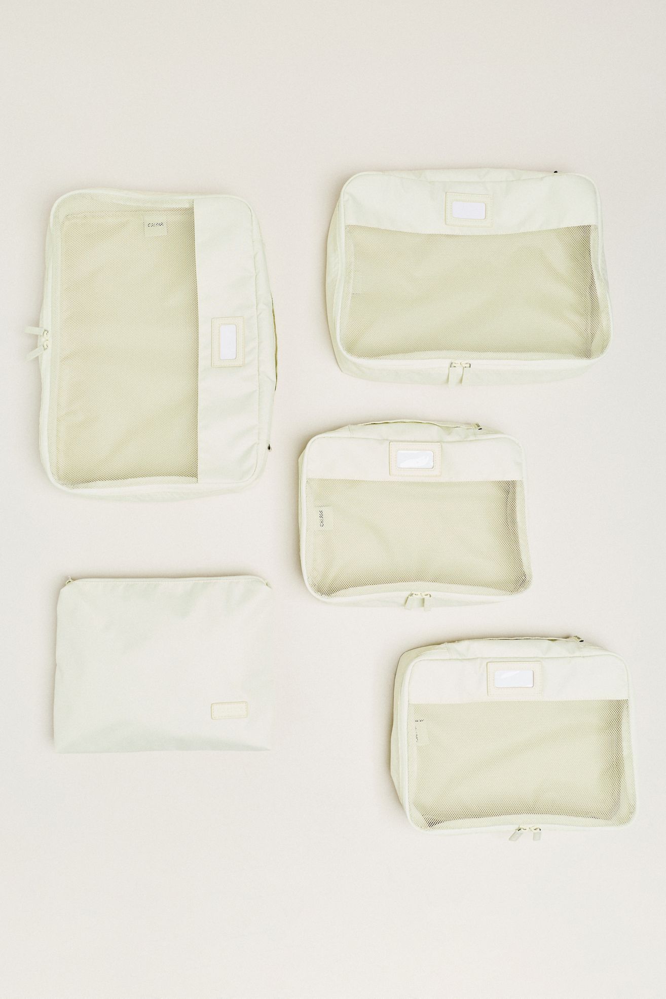 CALPAK Packing Cubes, Set of 5 - Light Green, One Size