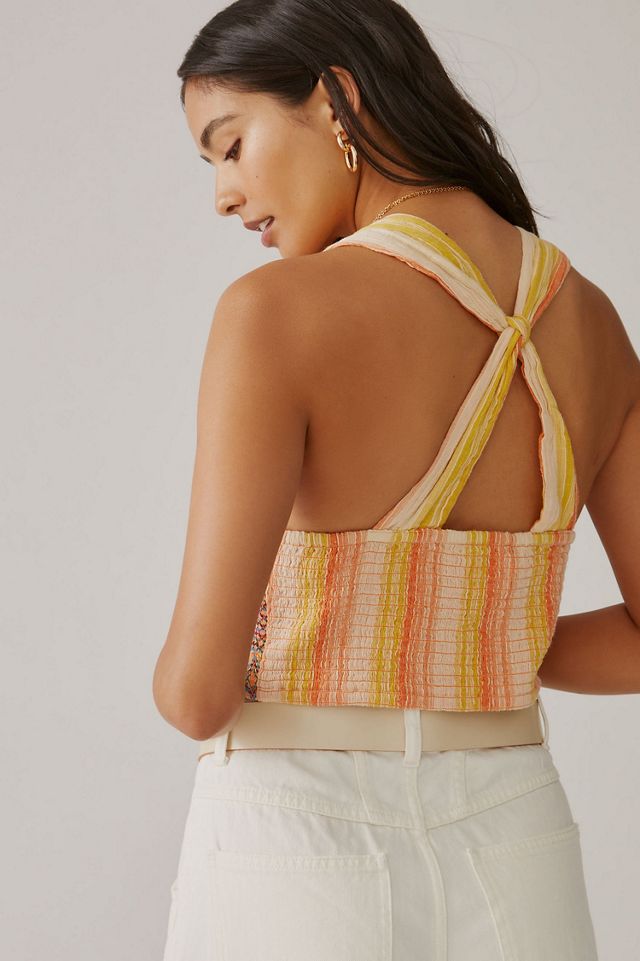 Striped Smocked Tank #1