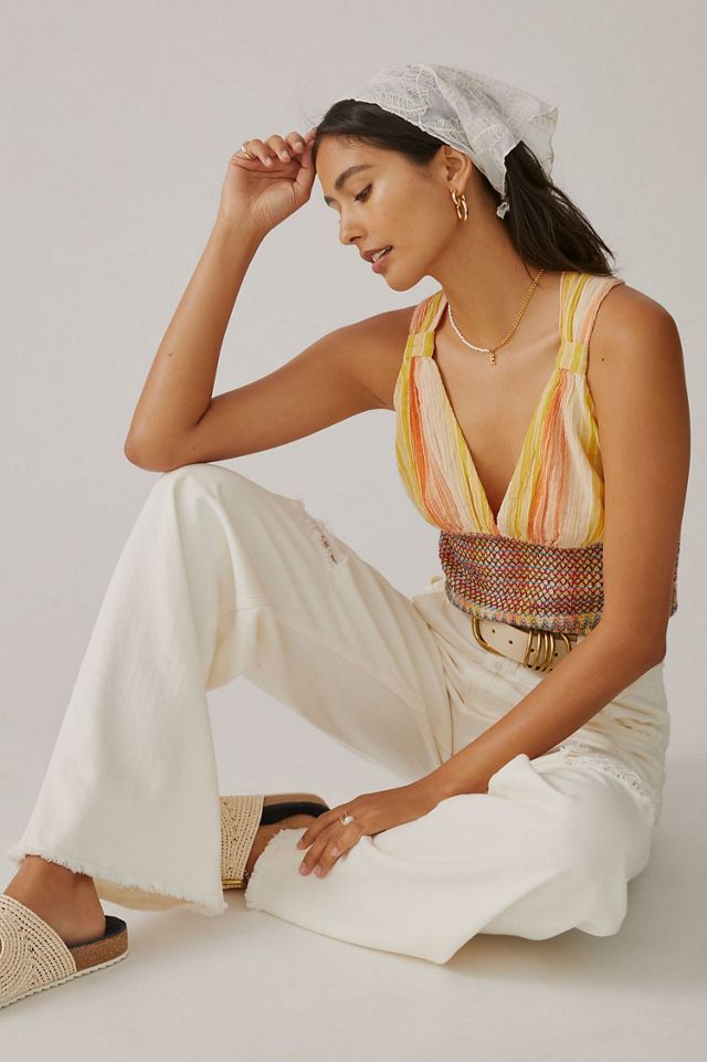 Striped Smocked Tank #3