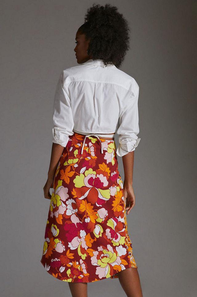 Maeve Button-Front Cutout Midi Skirt #1