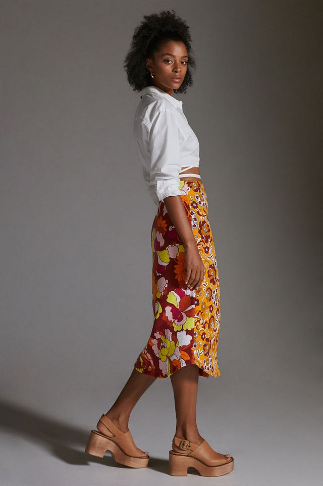 Maeve Button-Front Cutout Midi Skirt #3