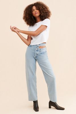 AGOLDE High-Rise Broken Waistband Jeans