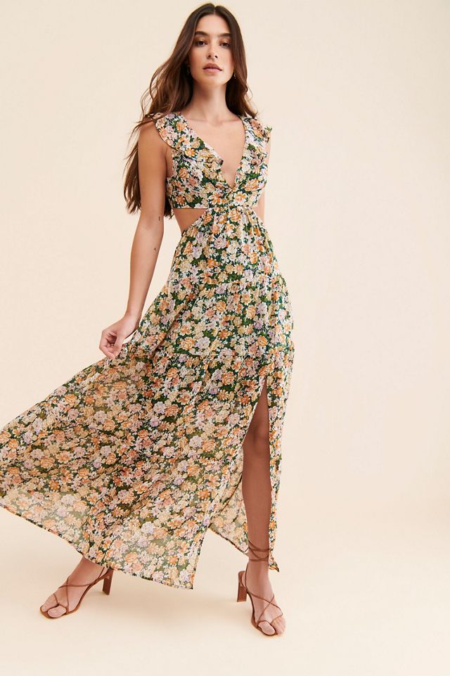 ASTR the Label Maxi Floral Cutout Dress #3