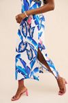 FARM Rio Linen Foliage Midi Dress