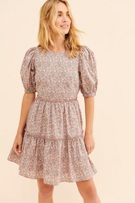 English Factory Floral Puff Sleeve Mini Dress