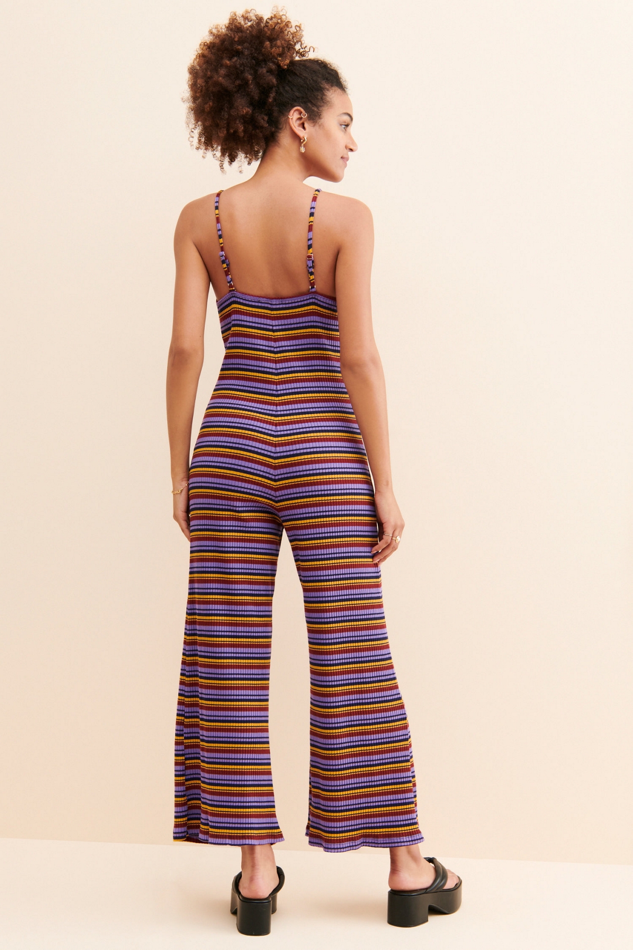 SUNDRY Striped Knit Jumpsuit