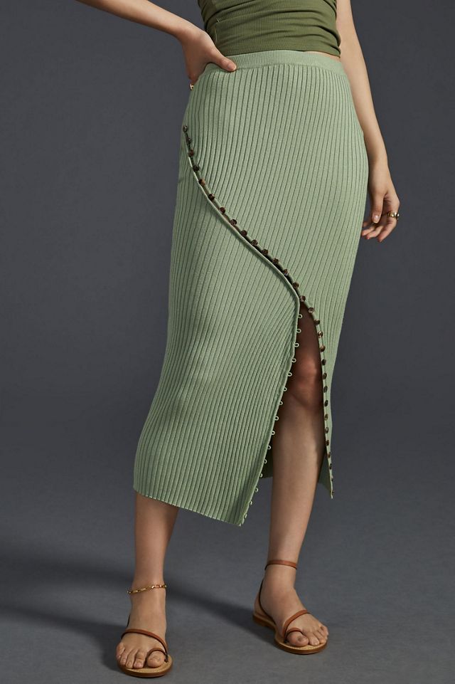 Sovere Buttonfront Knit Skirt #3