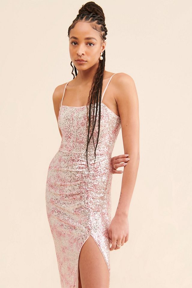 Saylor Claude Midi Sequin Dress #3