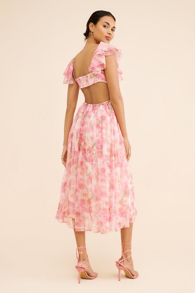 Rachel Parcell Chiffon Ruffle Midi Dress #1