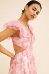 Rachel Parcell Chiffon Ruffle Midi Dress