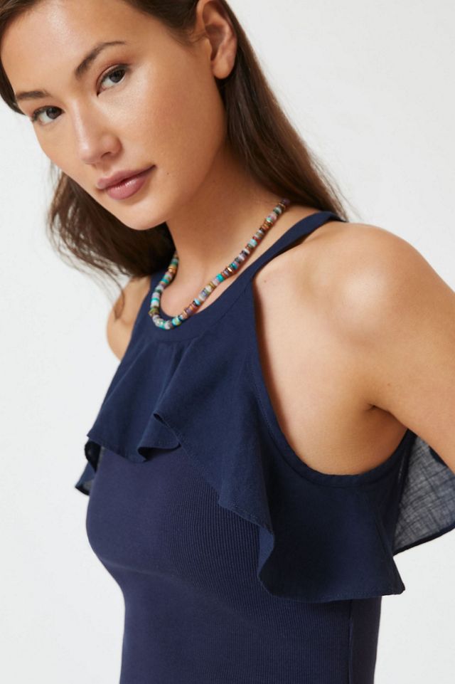 Maeve Ruffled Rib Halter Tank #2