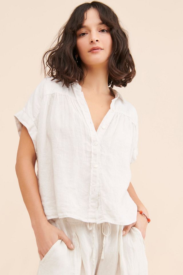 Velvet by Graham & Spencer Hannah Linen Top #2